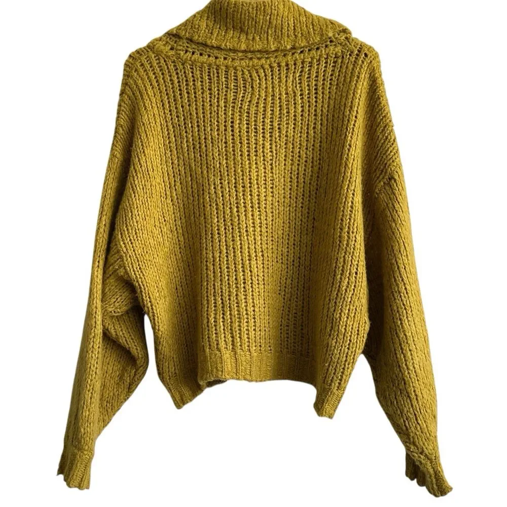 Anthropologie Pilcro Zamora Cowl Neck Sweater S Wool Alpaca Chunky Oversized